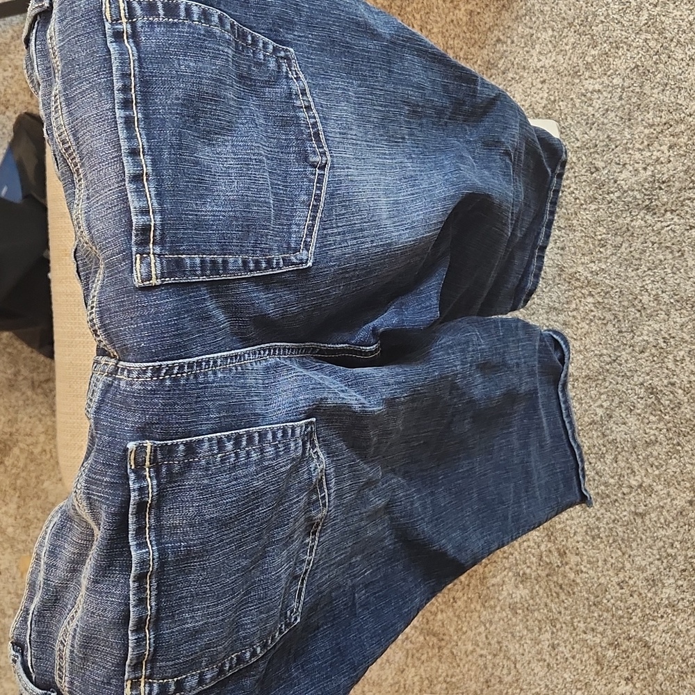 Womens plus size Capri Blue Jeans